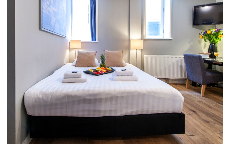 Harbour Serviced Apartment Amsterdam Studio Budget Bedroom
