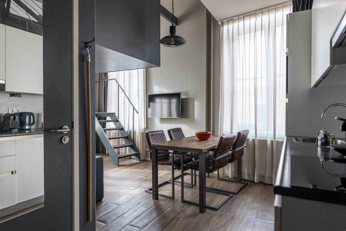 Yays Oostenburgergracht, Amsterdam, Duplex Family apartment type, Dining Room