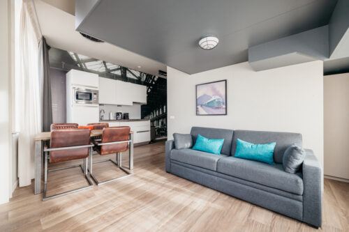 Yays Oostenburgergracht, Amsterdam, Duplex Family apartment type, Living Room