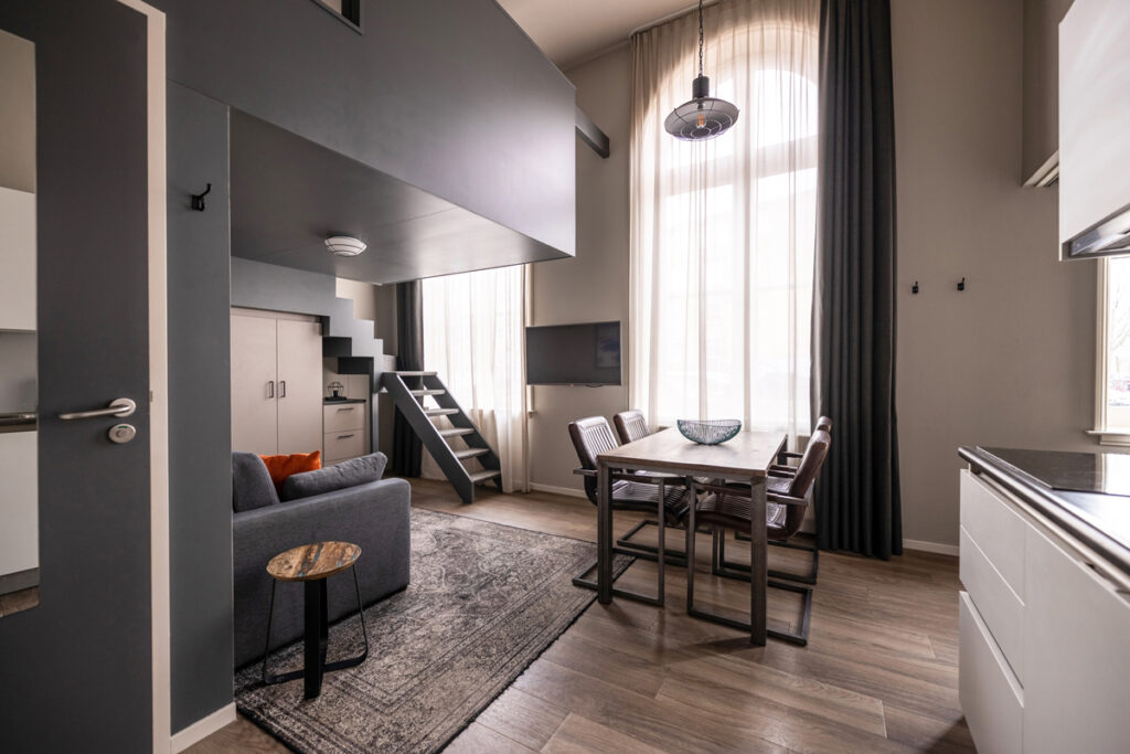 Yays Oostenburgergracht, Amsterdam, Duplex One-Bedroom apartment type, Dining
