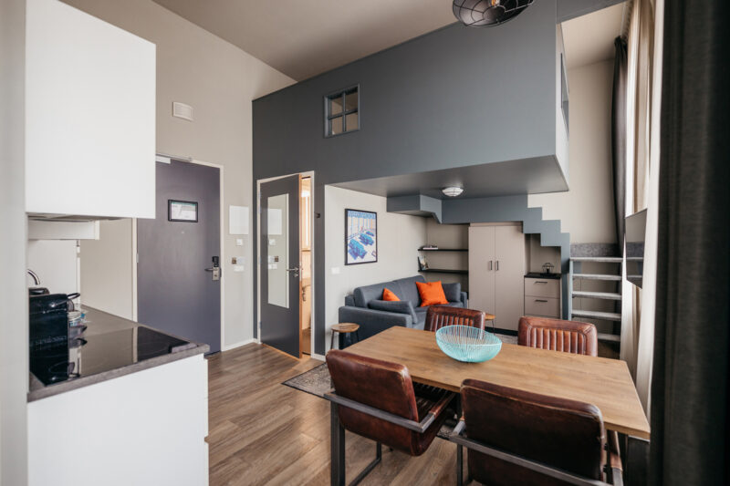 Yays Oostenburgergracht, Amsterdam, Duplex One-Bedroom apartment type, Living Room