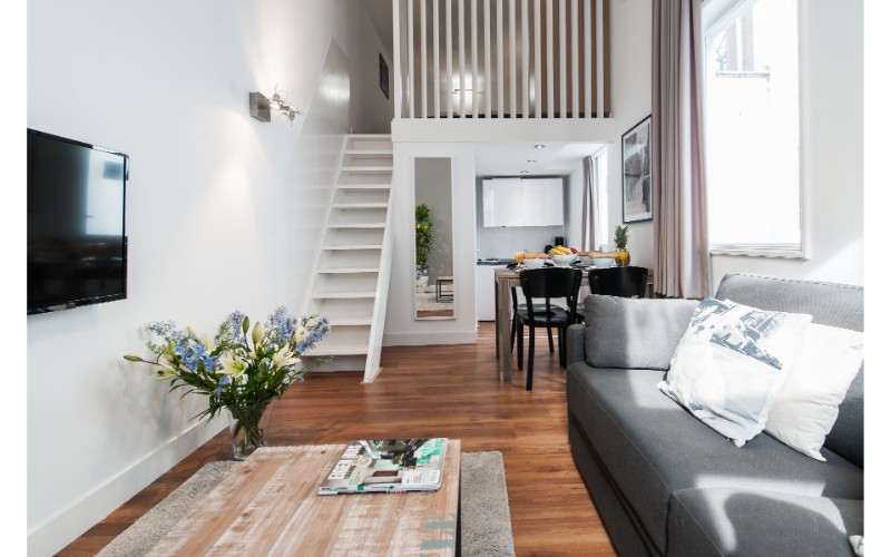 Harbour Loft Studios Serviced Apartment Amsterdam Basic Duplex Studio Living Room