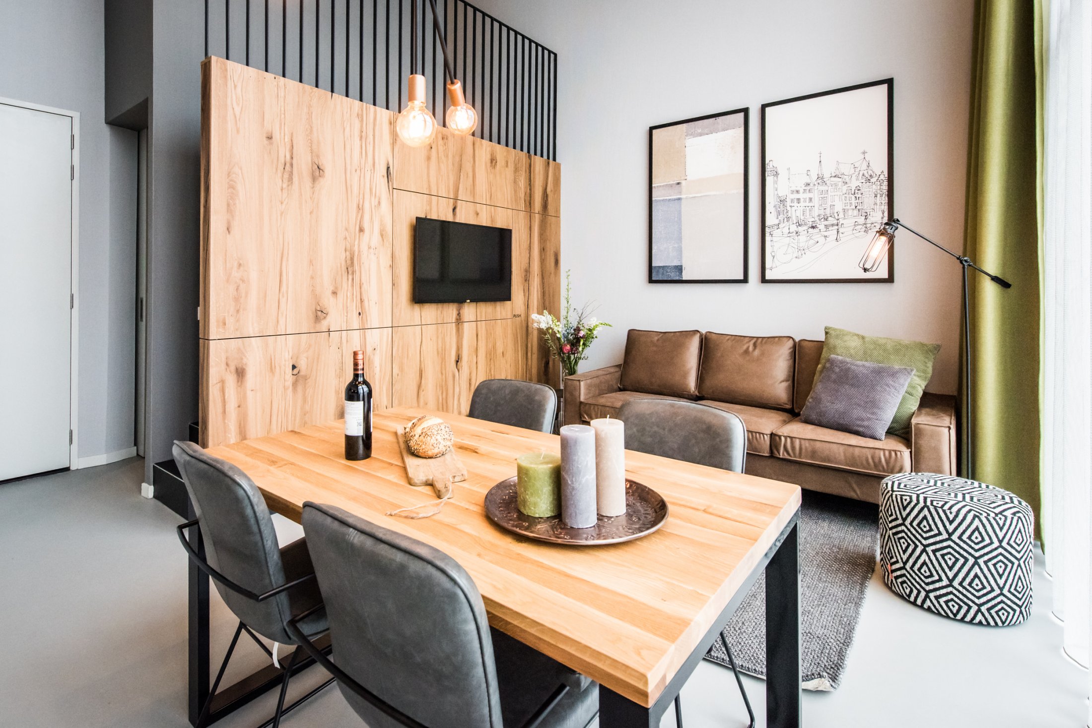 Eastern Docklands Apartment Amsterdam Two-Bedroom Living Room