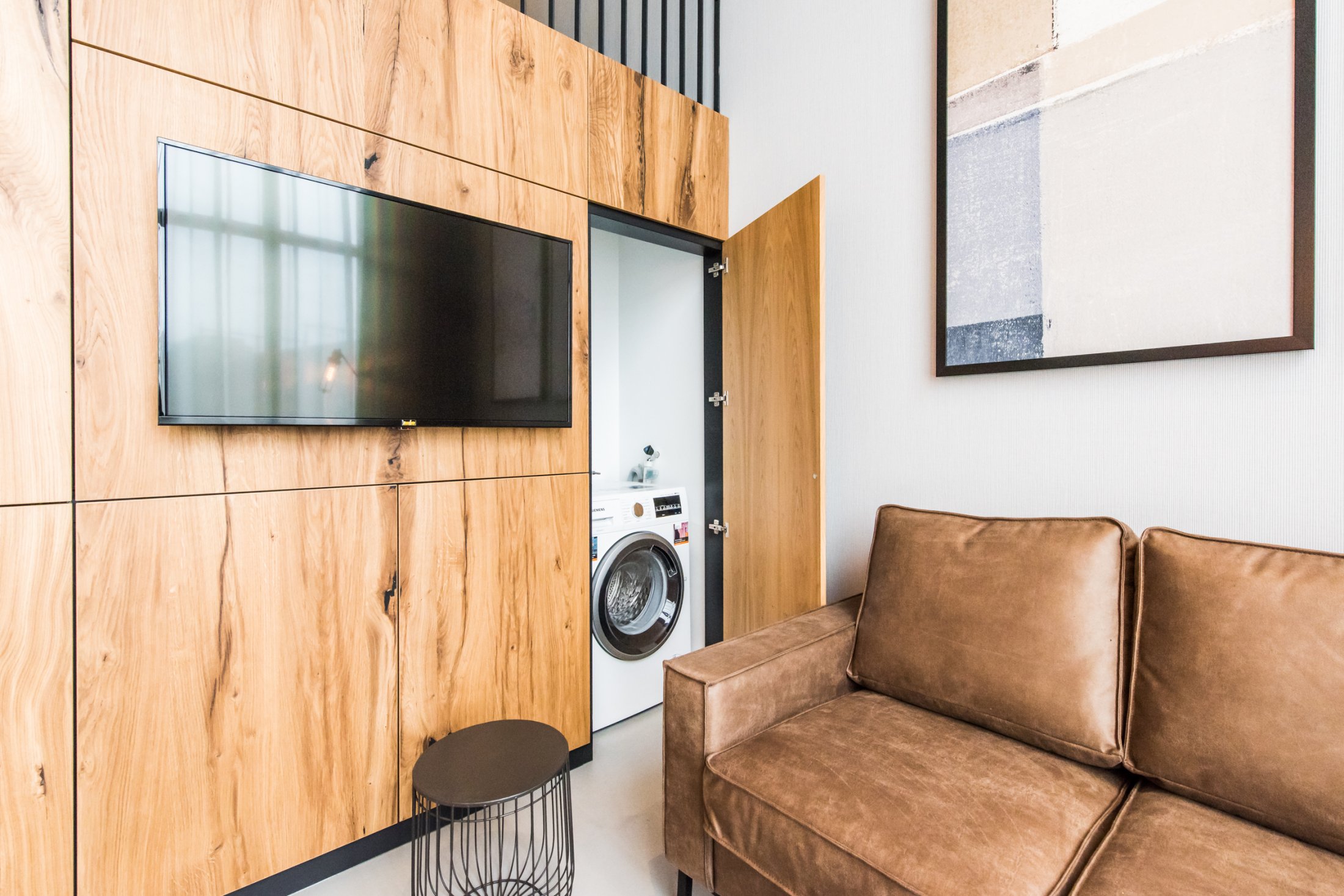 Eastern Docklands Apartment Amsterdam Two-Bedroom Living Room