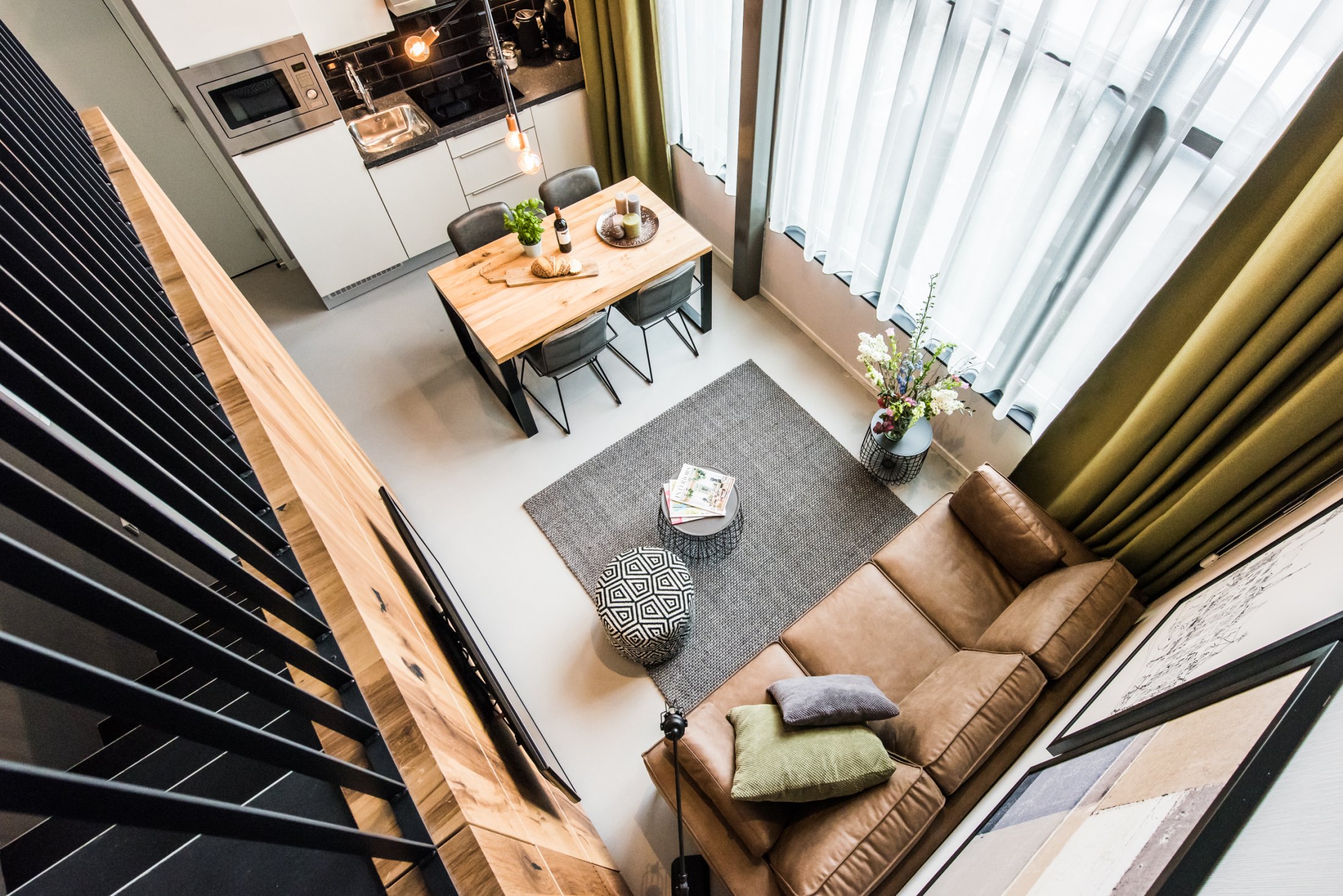 Eastern Docklands Apartment Amsterdam One-Bedroom Wheelchair Living Room