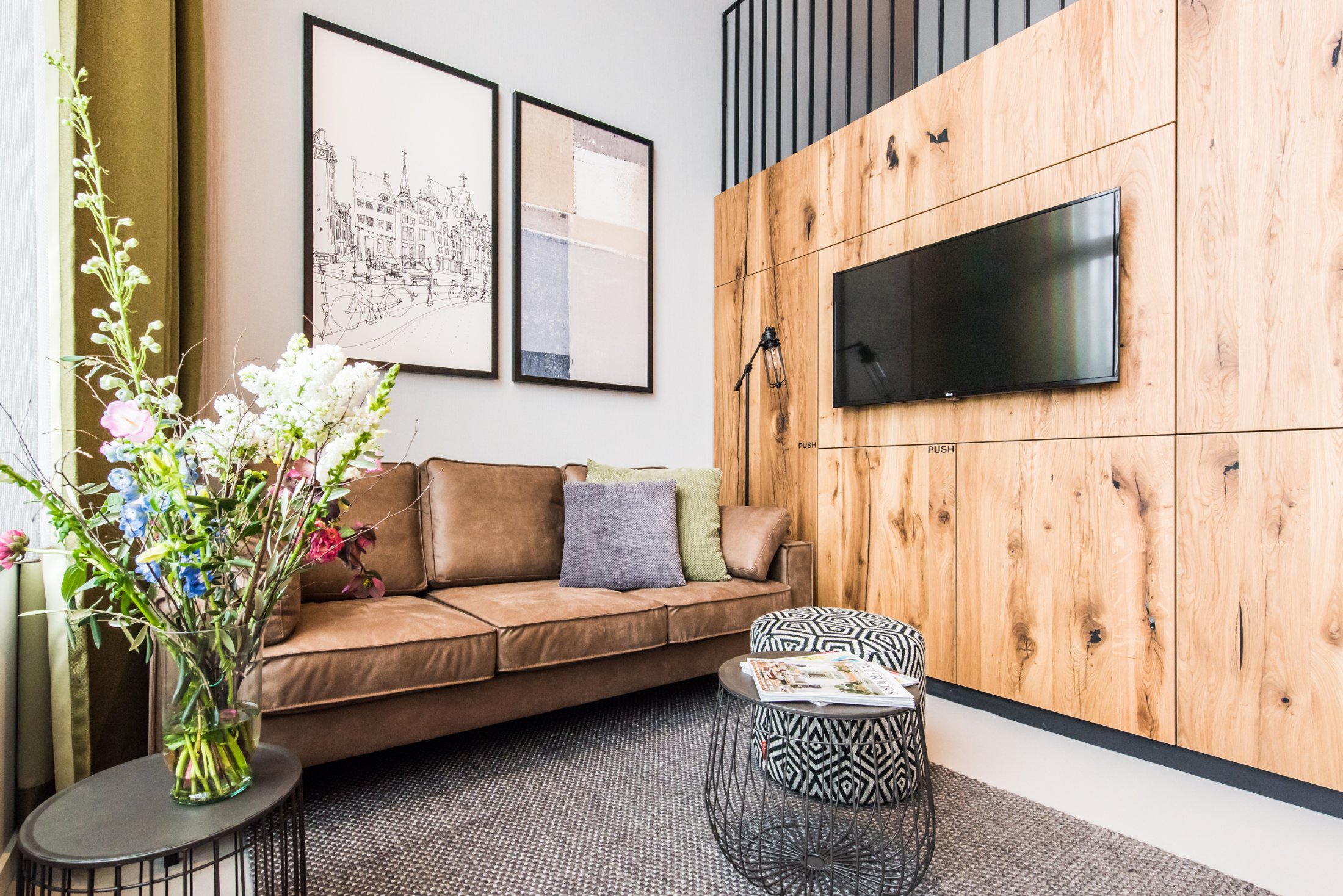 Eastern Docklands Apartment Amsterdam One-Bedroom Wheelchair Living Room