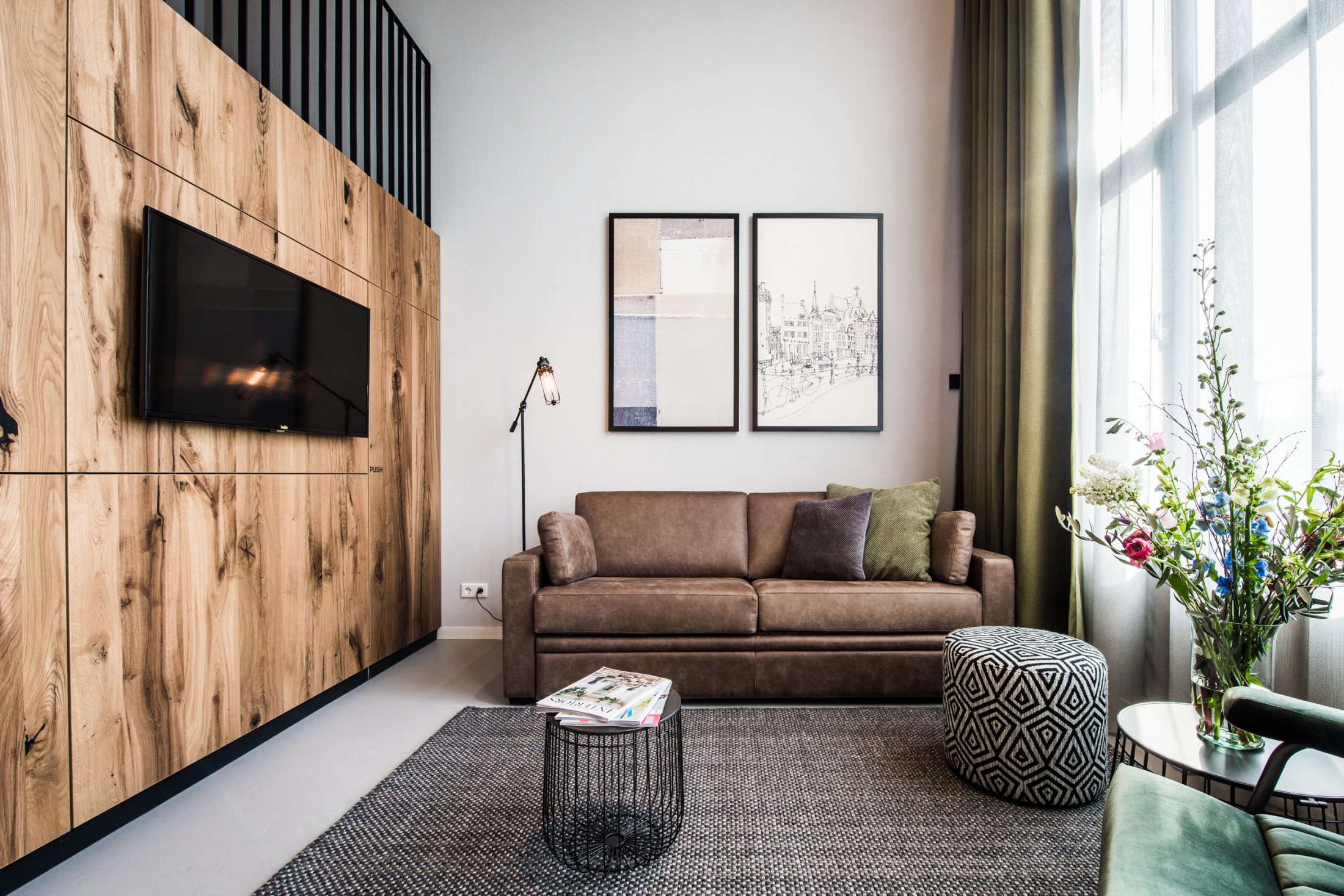 Eastern Docklands Serviced Apartment Amsterdam One-Bedroom Living Room