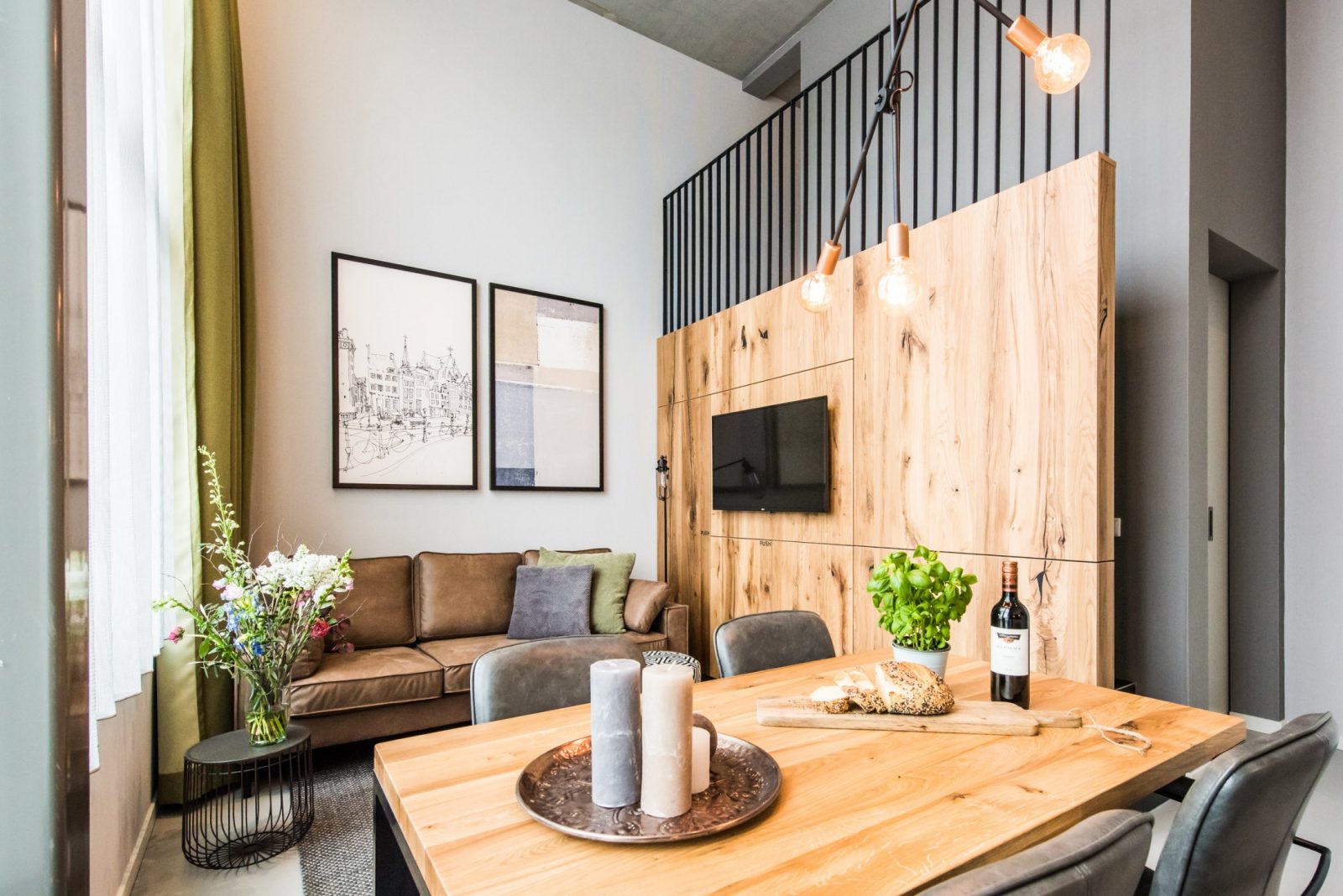 Eastern Docklands Apartment Amsterdam One-Bedroom Wheelchair Living Room