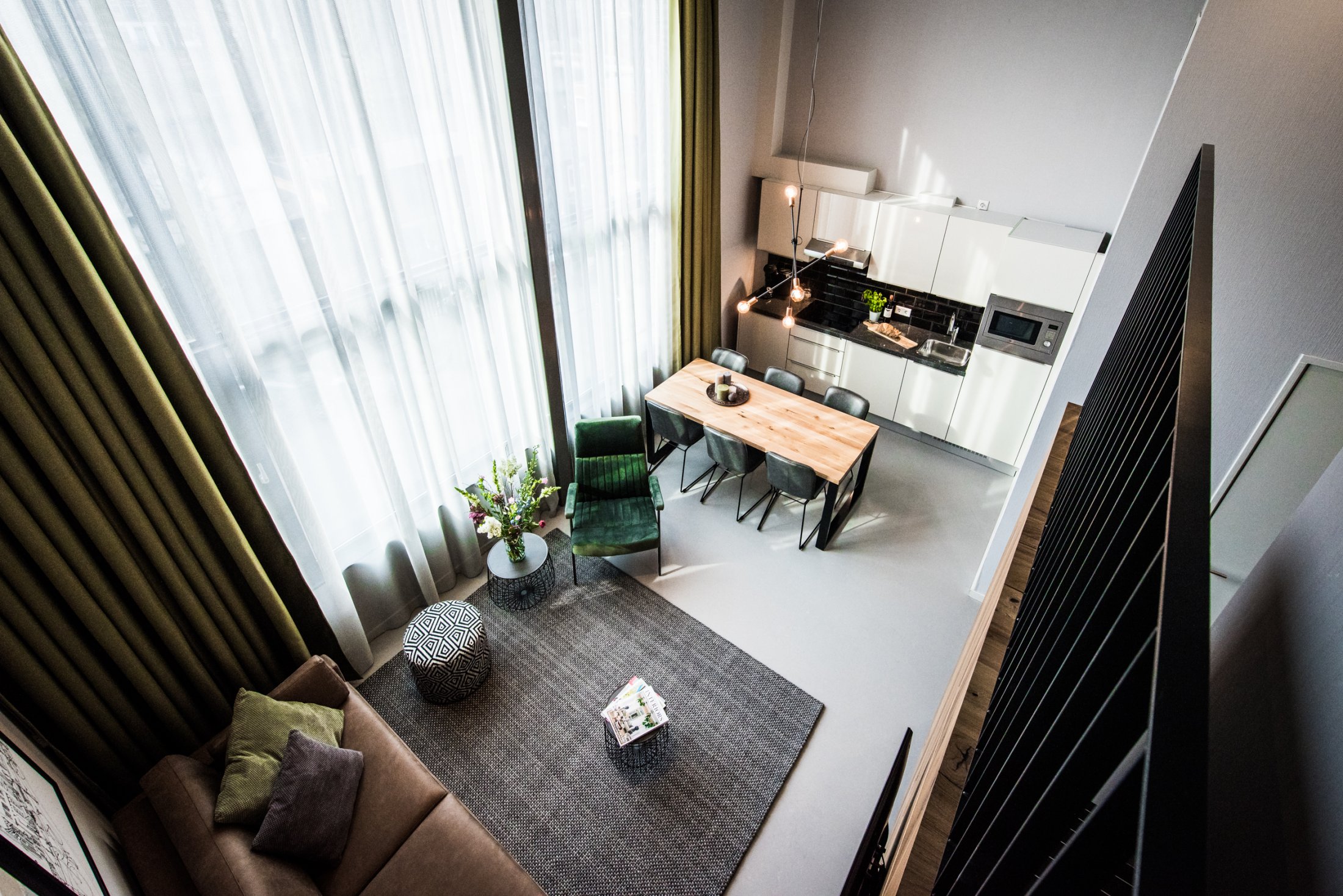 Eastern Docklands Serviced Apartment Amsterdam One-Bedroom Living Room