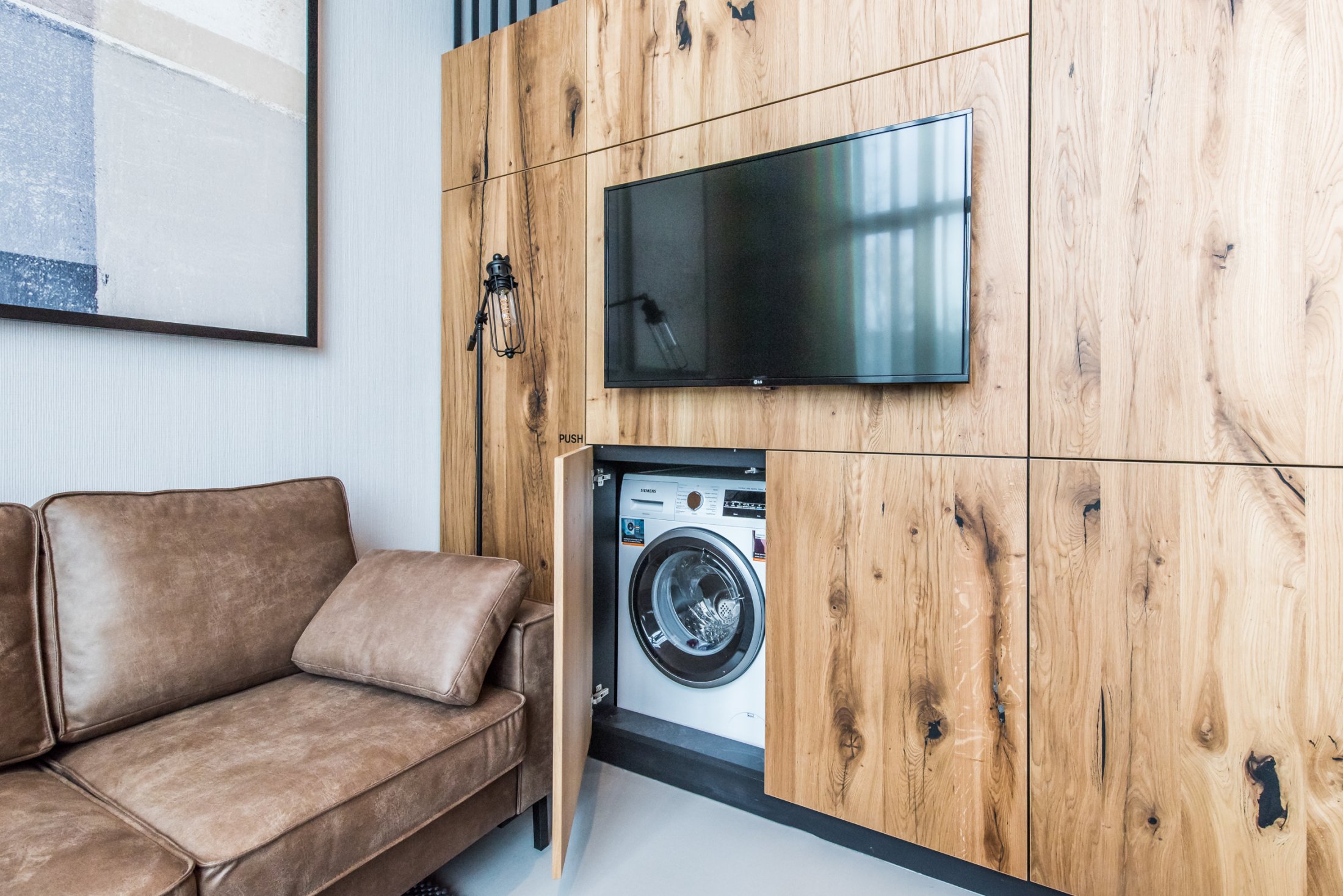 Eastern Docklands Apartment Amsterdam One-Bedroom Wheelchair Living Room